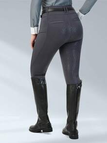 BEROY Women Horse Riding Pants Silicone Full Seat Breeches Equestrian Schooling Horseback Riding Tights Pockets