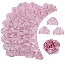 100 Piezas de Pétalos de Rosa de Cinta de Seda Hechos a Mano - Piezas Semiterminadas Perfectas para Rosas Eternas DIY, Ramos de Flores Eternas, Bouquets, 100 Piezas de Pétalos de Rosa de Cinta de Satén Premoldeados para el Día de San Valentín, Día de la Madre, Día del Padre, Aniversario, Boda, Cumpleaños, Fiesta, Compromiso, Graduaciones - Multicolor - Ver 15