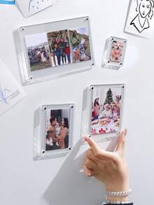 إطار صور مغناطيسي للثلاجة، خيارات الحجم 3/5/6 بوصة، ملصق صور إبداعي، لا يتطلب الحفر، ديكور للمطبخ والمكتب، بأسلوب إنستغرام، إطار صور مغناطيسي - متعدد الألوان - مشاهدة 2