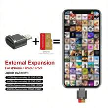 1 Pack Compatible With IPhone 14/13/12/11/XS/8/7 Pro Plus Max TF Card Reader Adapter Adapter Card Reader - Silver - View 6