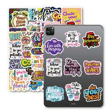 100张励志贴纸 - 趣味励志贴纸，适合儿童、青少年和成人，可用于水瓶、笔记本电脑、平板电脑、杯子、剪贴簿、日记本、行李箱、滑板等。 - 彩色 - 查看 7