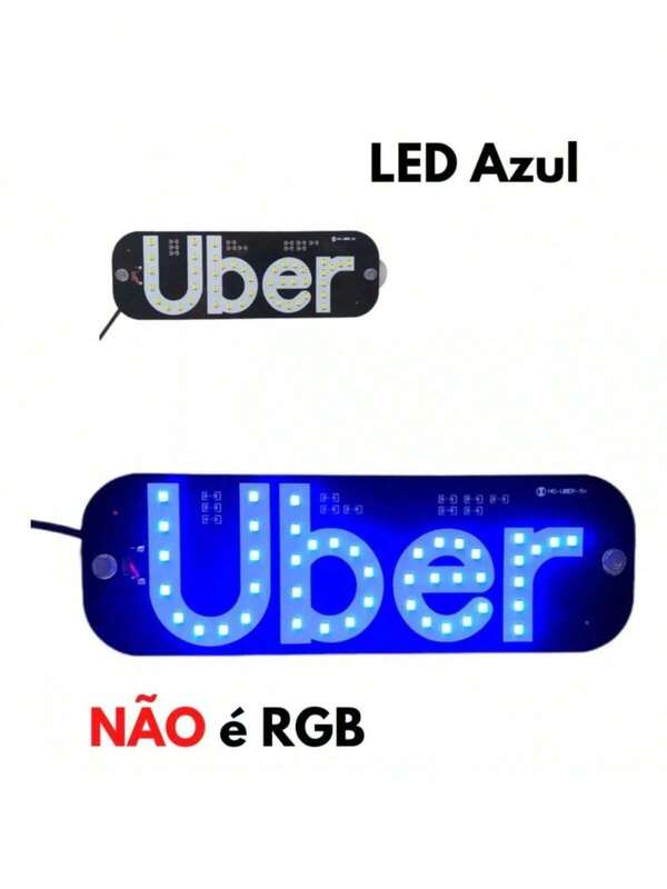 Placa Led Painel Letreiro Luminoso Vidro Parabrisa Led DE USB