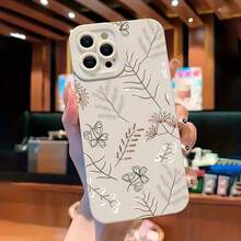 Funda mate para teléfono decorada con pequeñas ramas, flores, hierba y ojos, compatible con los modelos 16, 15, 14, 13, 12, 11 Pro, XS, X, 8 Plus, SE (modelos 2022 y 2020). - Colores mixtos 1 - Ver 6