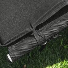 Cushion, Ergonomically Shaped, Padded Mattress Topper With Headrest For Rocking Chair, Garden, Black OGS28-P02