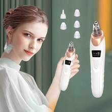 Rechargeable Blackhead Cleaner   Lithium Battery 400mAh   Multifunctional Facial Skin Care Tool   Suitable For Skin Cleaning - Black and White - View 4