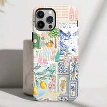 Phone 1PC Coquetttee Italian Summer Collage Phone, Coastal Italy Phone,  16 15 14 13 12 11 Pro ...Her, Mom - 白色 - 查看 1