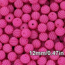 12mm Cuentas de bola de mora, cuentas sueltas redondas de plástico ABS de color mezclado tipo caramelo para hacer joyas y manualidades - bolas de arándano - Ver 14