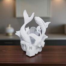Decoração Enfeites Presente Signo Peixes Decorativo Zodíaco Presente Peixe - Branco - Visão 8