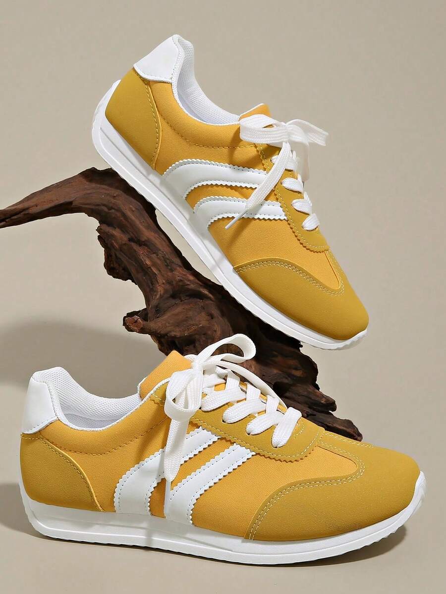 Damen Lässig Flache Sneaker, Runde Zehenkappe Schnürschuhe, geeignet für Frühling, Sommer, Herbst und Winter