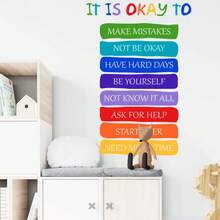 Self Adhesive School Classroom Rules Wall Sticker Baby Nursery Quote Wall Decal Mural,Back To School,School Supplies