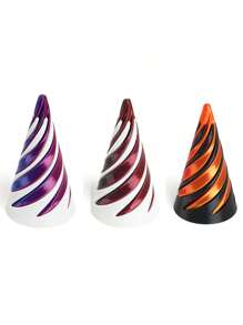 3Pcs Multi-Size Reversible Spiral Cone 3D Printed Anxiety Relief Fidget Toy,Decompression 3D Printed Double-Sided Spiral Cone - Colorful Gradient Structure, 1/2/5/10/20Pcs,Suitable As Halloween And Christmas Gifts, Metal Fiber Structure,Fidget Toys,Fidget,Sensory Toys