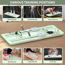 SIDIANBAN Pilates Board Reformer, Foldable Pilates Reformer Board, Multifunctional Abdominal Machine 6 In1 Pilates Sliding Board For Home, Pilates Exercise Board Fitness Equipment For Men, Women