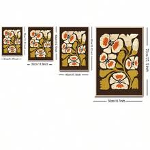 3pcs Vintage Floral Canvas Art Home Decoration, Moisture-Proof Wall Decoration, Suitable For Living Rooms, Bedrooms, Kitchens, Cafes, Bars, Decorations, Dormitories, Home Wall Decoration Optional Wooden Frame - Multicolor - View 10