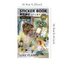 20 pezzi, Libro di adesivi decorativi in carta di alta qualità per il fai da te, adesivi in materiale autoadesivo per decorazioni fatte a mano, adesivi per la stagione del ritorno a scuola