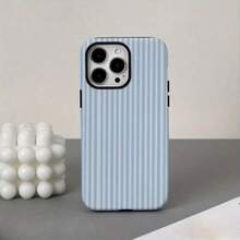 Blue And White Lines Two-In-One Film Case - Durable, Shock-Absorbing, And  Protection - For IPhone 16, 15, 14, 13, 12, 11, Plus, Pro, Max, Perfect Birthday Gift For Friends - trắng - Xem 3
