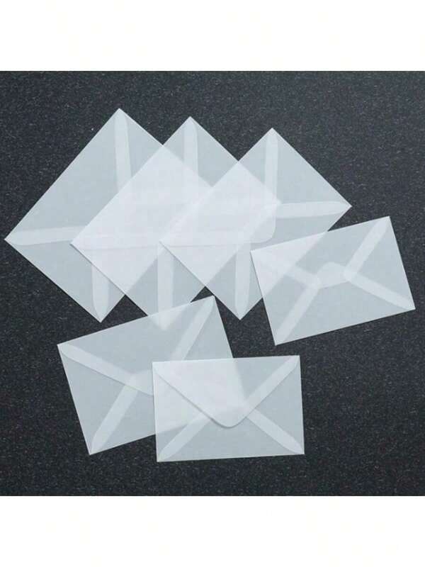100pcsset Blank Translucent Envelope For Invitations Postcards European Giftbox Message Card Envelopes Wedding Business Letters