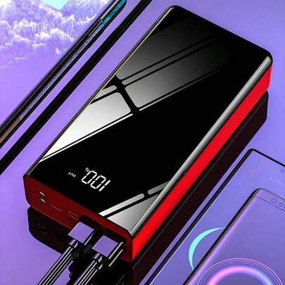 50000mAh Large Capacity Mobile Power Bank With Lighting/LED Power Display/multiple Type-C/Micro/USB Ports, Can Quickly Charge Mobile Phones/electronic Products And Other Devices, Portable Emergency Power Supply Device For Outdoor Travel, Gift