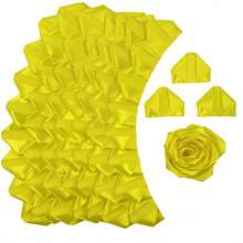 100 Piezas de Pétalos de Rosa de Cinta de Seda Hechos a Mano - Piezas Semiterminadas Perfectas para Rosas Eternas DIY, Ramos de Flores Eternas, Bouquets, 100 Piezas de Pétalos de Rosa de Cinta de Satén Premoldeados para el Día de San Valentín, Día de la Madre, Día del Padre, Aniversario, Boda, Cumpleaños, Fiesta, Compromiso, Graduaciones - Multicolor - Ver 30