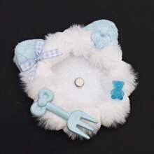 Portabadge decorativo super carino a forma di orecchie di gatto - adatto per badge da 58-70mm