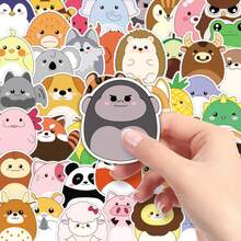 50pcs Cartoon Hand-Drawn Cute Koala, Sloth, Cow Decorative Stickers For Desk, Glass, Refrigerator Room Decor Bedroom Decor Kitchen Decor Wall Sticker Wall Decor