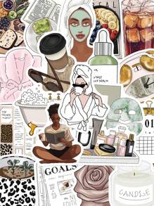 50 szt. Wykwintne naklejki dla dziewczynek wodoodporne z PVC prezent kreskówka dekoracja album na laptopa bagaż gitara kubek na wodę etui na telefon naklejka DIY