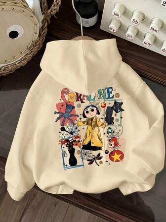 1 Piece Of Tween Girls Long Sleeved Hooded Pullover With Print Pattern, Providing A Comfortable, Fashionable, And Casual Autumn And Winter New Top For Young Girls/Adolescent Girls/Teen Girls