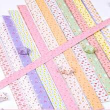 [Tiras de estrellas del paraíso de las frutas] Tiras de estrellas impresas por ambos lados 600/1200, tema del paraíso de las frutas, 12 diseños diferentes para origami - Multicolor - Ver 5