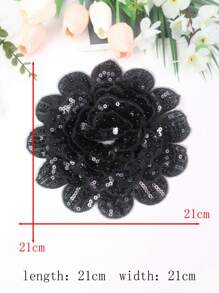 全新手工刺绣 6 层 3D 凸起水晶玫瑰花 DIY 服装、婚纱和礼服饰边