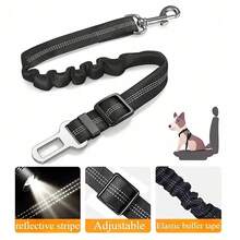 BVEOYPET Dây an toàn đôi cho chó, dây xích xe có thể điều chỉnh với lớp bảo vệ đàn hồi, dây an toàn chống sốc cho thú cưng trên ô tô - Nhiều màu - Xem 10