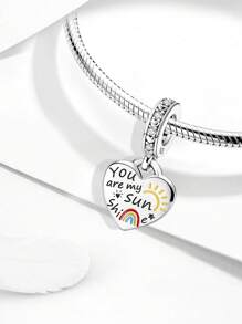 1pc Fashionable Sun Carved Pendant Accessory, Suitable For Women's Bracelet, Bangle DIY Jewelry Making And Daily Outfit Matching, An Ideal Decorative Accessory For Girls - Sunshine Lettering - View 4