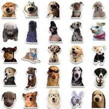 50pcs/Pack Pet Dog Cat Meme Doodle Stickers, Cute Cartoon Funny Aesthetic Label Stickers For Scrapbooking, Self-Adhesive Seal Stationery Cards Envelopes Guitar Instrument Decor, Halloween Christmas Gift, Teens Party Supplies, Reward Motivation-Halloween,,Christmas,Fall,Winter,, - màu đen - Xem 3