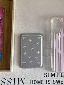 韩国独立少女蝴蝶结皮革磁吸无线充电 Magsafe 卡包手机壳适用于 16 Pro Max/15 Pro、Apple 14/13/12/11 - 彩色 - 查看 6