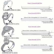 4/8 Pieces Invisible Ring Size Adjusters For Common Sizes Of Loose Rings, Clear Silicone, Ring Size Adjuster, Ring Spacer Or Ring Tightener - Invisible Ring Protector - 4 Size Adjusters, Adjuster Fits Almost Any Size Ring, Unisex, Wedding DIY Ring Accessories - 透明 - 查看 5