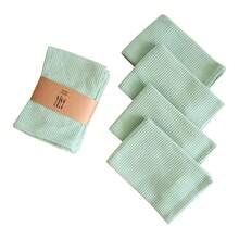 4pcs Plain Waffle Dishcloth Set, Pineapple Pattern Dishcloth, Kitchen Cleaning Rags