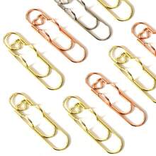 Metal Heart Paper Clip Pen Clip - Multiuse Bookmark Page Holder For Notebook Planner Book | Cute Stationery Gift  - Multicolor - View 2