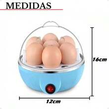 110V Electric Multipurpose Steam Egg Cooker Machine To Make 7 Eggs In Up To 10 Minutes With Portable And Practical Measuring Cup - Xanh hoặc trắng - Xem 6