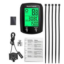 1pc Bicycle Wireless Speedometer,Wired LCD Touch Screen Speed & Mileage Odometer, Waterproof For Road Bikes & Mountain Bikes
