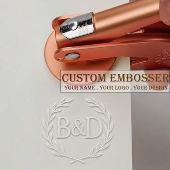 1 st anpassad präglad stämpel, anpassad stålstämpelsigill för kuvert, böcker, företagslogotyper, restauranghanddukar, personliga präglade stämplar för böcker, små bröllopsinbjudningsdekorationer