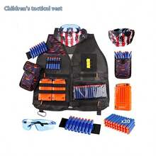 全套装备 - 新款仿真青少年战术背心套装，战术背心装备，枪械攻击精英系列配件，可自由搭配，生日礼物 - 完美礼物 - 礼品 - 彩色 - 查看 2