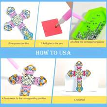 15pcs Cross Theme DIY Diamond Painting Keychains, Religious Acrylic Handmade Diamond Decor Keychains, Diamond Painting Keychain Decorations, Diamond Painting Handmade Art DIY Hanging Decorations, Party Decor Hanging Ornaments, Diamond Painting Backpack Charms, Great Gift For Friends, Suitable For Beginner Diamond Painting Christmas Tree Ornaments, DIY Diamond Painting Hanging Decorations, Holiday Gifts