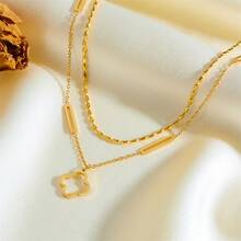 قلادة بزينة هندسيةرمضان - ذهبي أصفر - مشاهدة 9