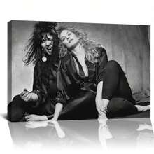 Framed  HEART Rock Band Music By Ann Nancy Wilson  Wall Art Decoration, Black & White Home Decor For Music Fans, Artist Collection, Home Decor - 框架 - 查看 1