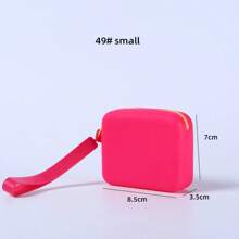 14 colores disponibles, bolsa de cosméticos de silicona lavable de gran capacidad, bolsa de playa, organizador de maquillaje, clutch de playa