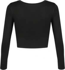 Womens Long Sleeve Crop Tops Basic Teen Girl Clothes Casual Cute Yoga Shirts Layering Slim Fitted Workout T-Shirt Base Top
