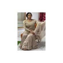 Cream Beige Wedding Wear Gharara Suit Set UK Next Day - Multicolor - View 3