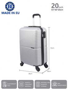 Sản xuất tại Châu Âu, Hành lý ký túc xá trường học Hành lý ký túc xá đại học Hành lý học sinh Hành lý du lịch Hành lý xách tay bền chắc cho kỳ nghỉ Vali, Bộ hành lý có bánh xe, Hành lý xách tay, Hành lý ký gửi, Hành lý bốn bánh, Vỏ cứng cho xe đẩy, Chất liệu ABS, - Màu Xám nhạt - Xem 11