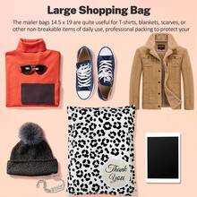 Leopard Print Poly Mailers,50Pcs Shipping Bags 14.5 X 19 Thank You Print, Fashionable & Durable, For Express Delivery,  Plastic Mailing Bags,Logistics Shipping Package Back To School - Cheetah Claw - View 5