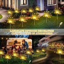 2pcs 320LED 240LED 8 Modes Solar Powered Fireworks Lights Suitable For Garden Patio Sidewalk Party Wedding Outdoor Lawn Lights - màu ấm áp - Xem 10