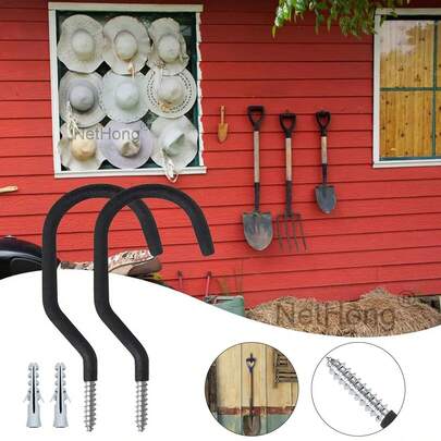 NetHong 2Pcs Bicycle Storage Hooks Storage Bracket Wall Mount Road Large Bike Hanger Hanging Hook Bicycle Hook UK