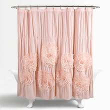 LUSH DECOR Serena Shower Curtain Blush 72X72 Halloween-Fall Decor-Room Decor - Blush - View 2